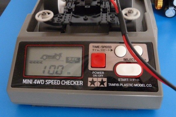 TOYz BAR☆ミニ四駆 丸穴ボールベアリング、スピードチェッカーで計測。