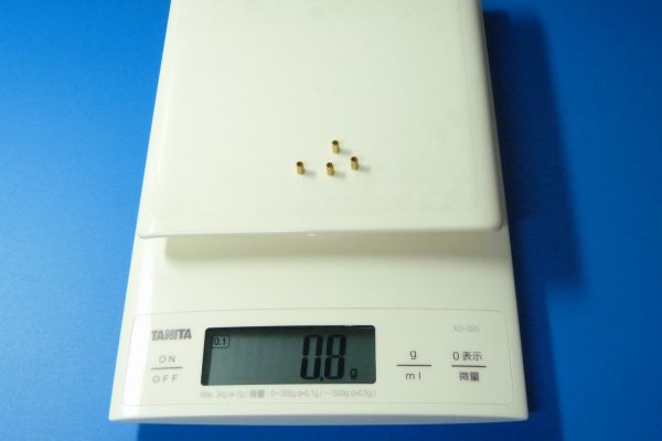 TOYz BAR☆ミニ四駆GUP 94801 AO-1023 2段アルミローラー用5mmパイプ (4個)。重量測定。